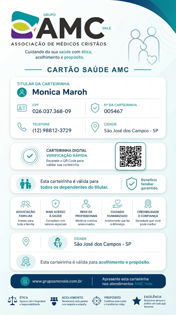 Carteirinha Digital AMC Vale